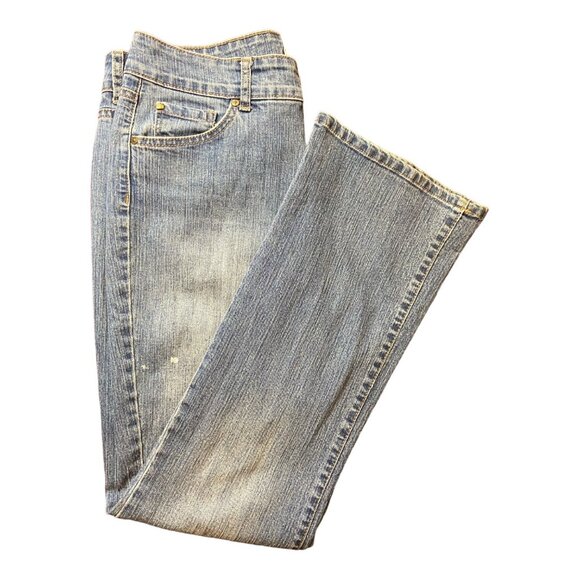 Bandolino Blu Arianna Jeans Size 10 Mid Rise Straight Leg Stretch Blue Denim Y2K - Picture 2 of 10